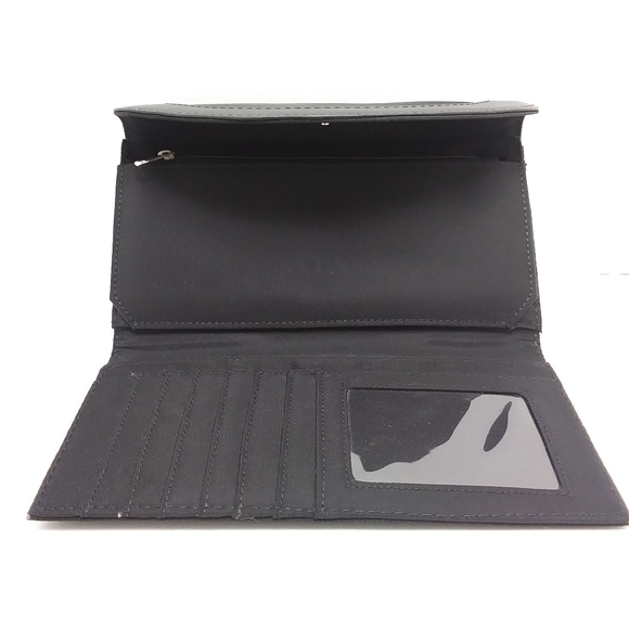 BANANA REPUBLIC Black Nylon & Pleather Wallet Like New - Picture 10 of 12